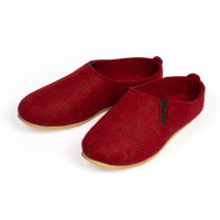 Dámské domácí filcové pantofle červené